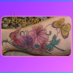 Satyr Moon Tattoo Flowers & Butterflies