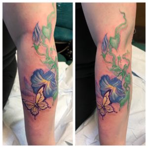 Morning Glories by Satyr Moon Tattoo